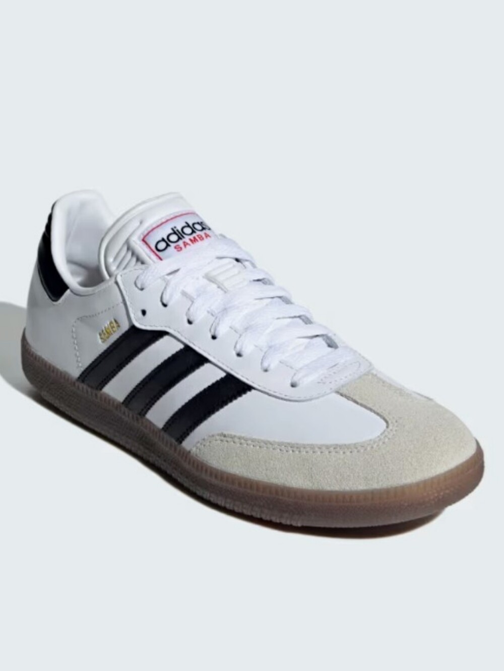 adidas White and Black Samba Low-Top Sneakers